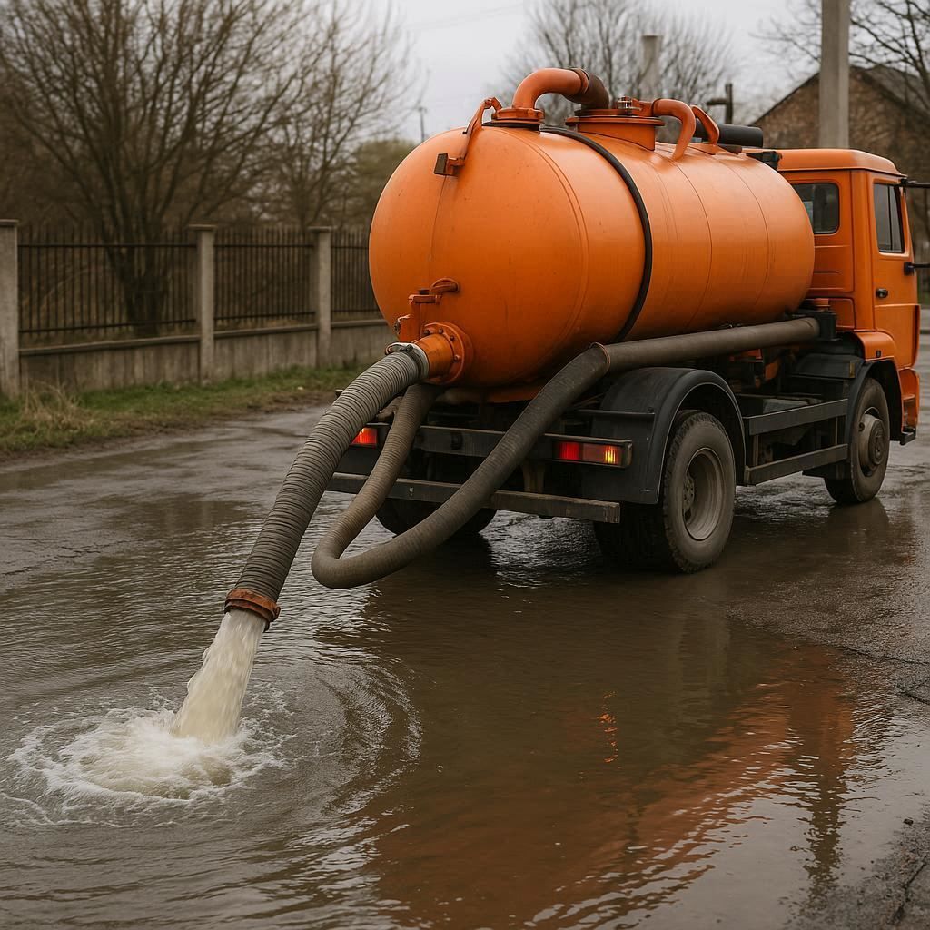 Откачка воды в Фрязине